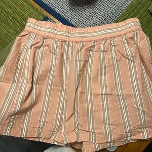 Free People Get Free Striped Pull On shorts